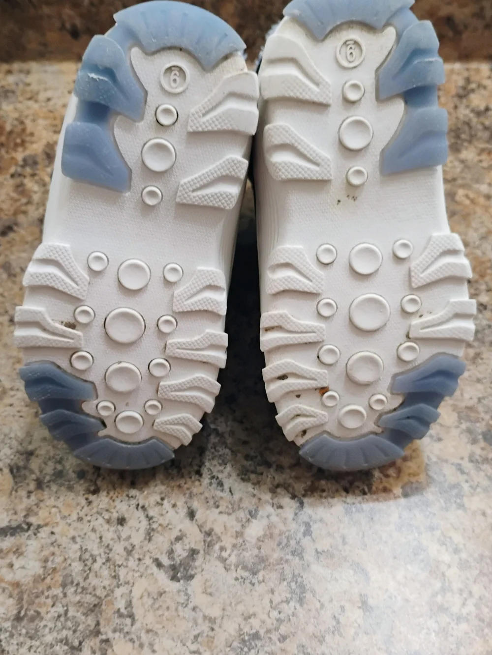 Blue Kids Winter Boots with Paw Print and Character Accents